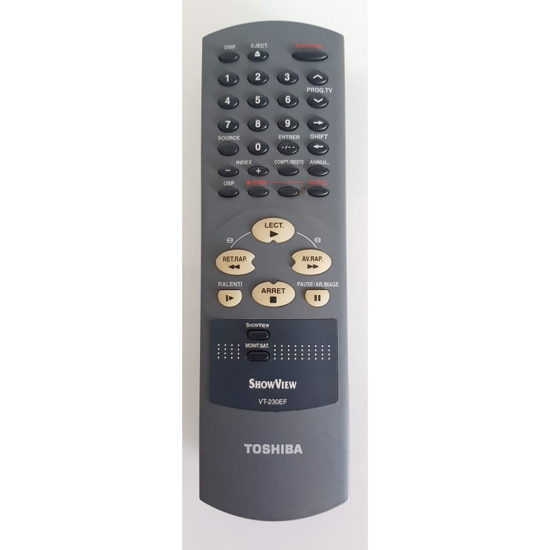 Télécommande Origine Toshiba VT-230E - Pour Magnétoscope VHS, Non Testée